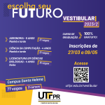 Inscrições para o Vestibular UTFPR terminam nesta terça, 9 de maio